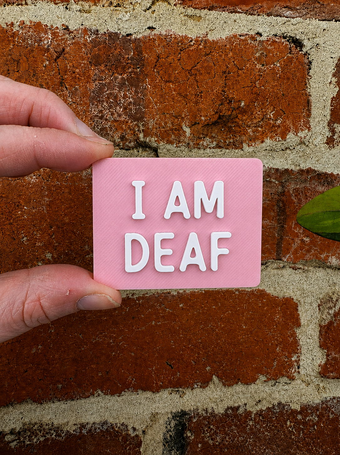 I Am Deaf TALKIES Badge Magnet or Pin