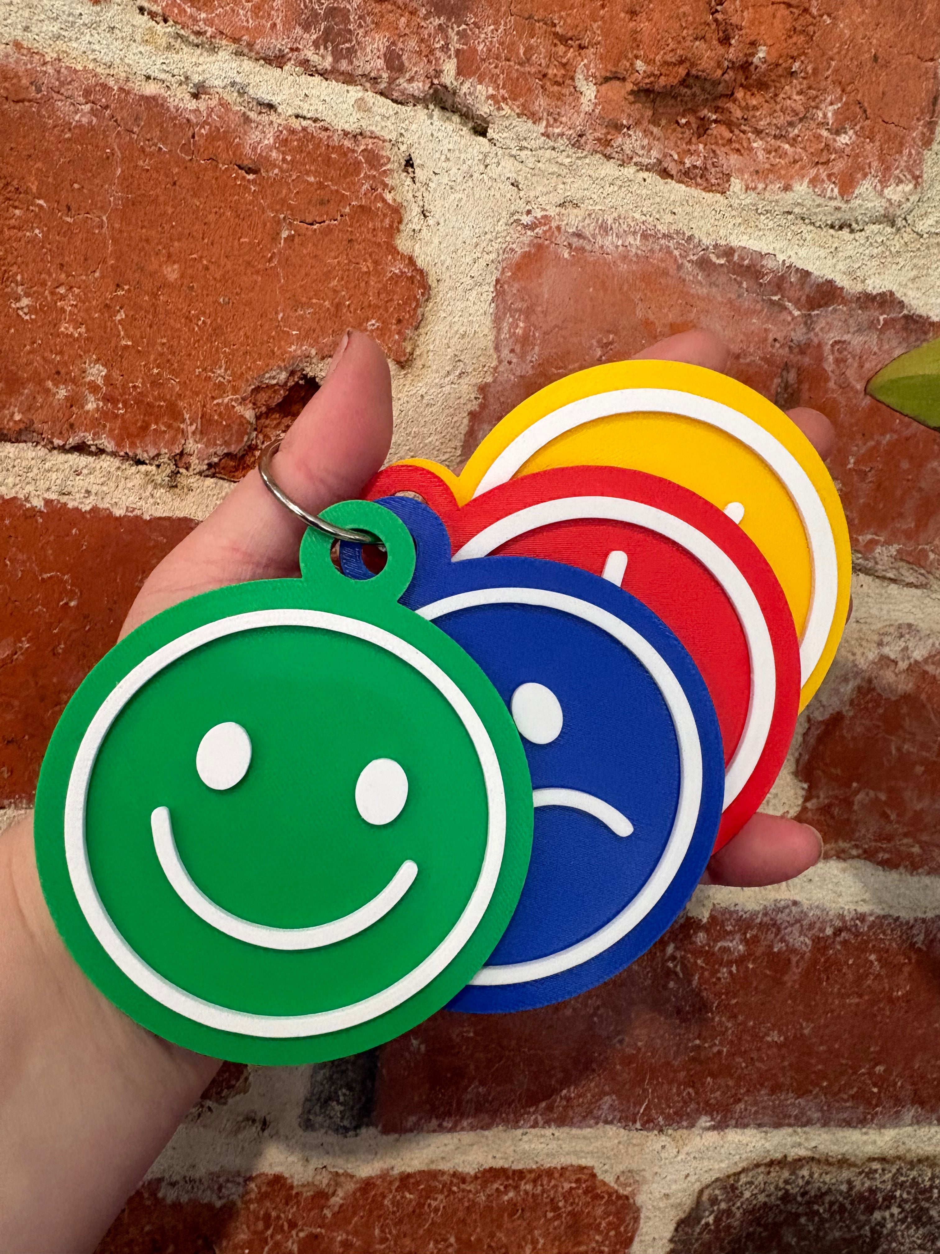 Emotion Zones No Text Round Faces Talkies Set of 4 Cards