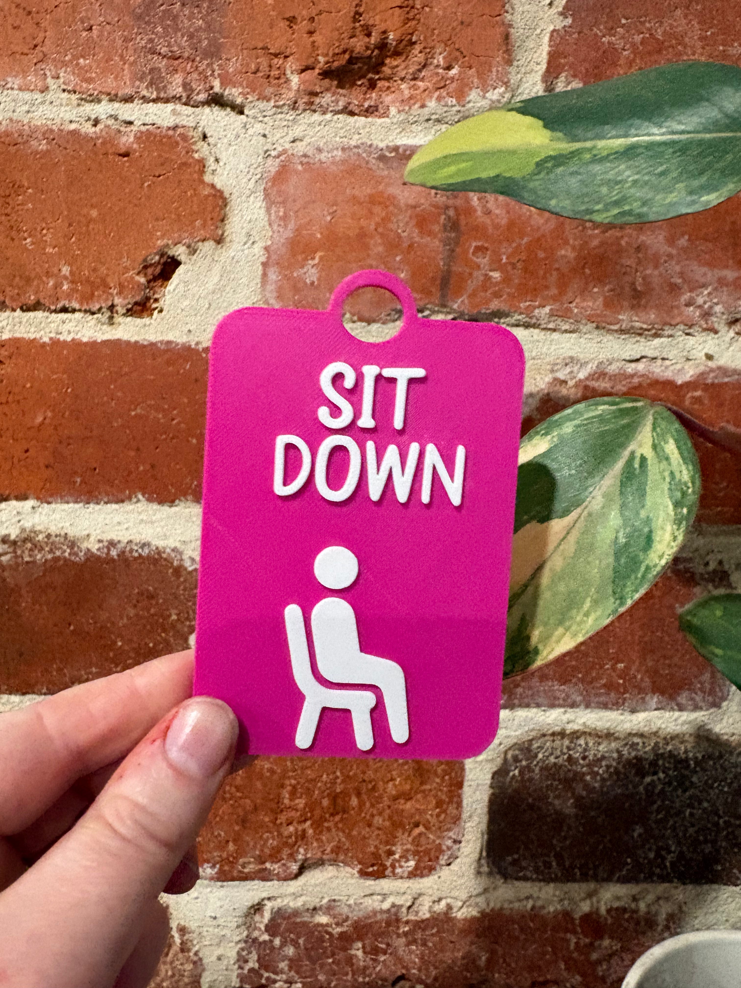 Sit Down Individual TALKIES Card
