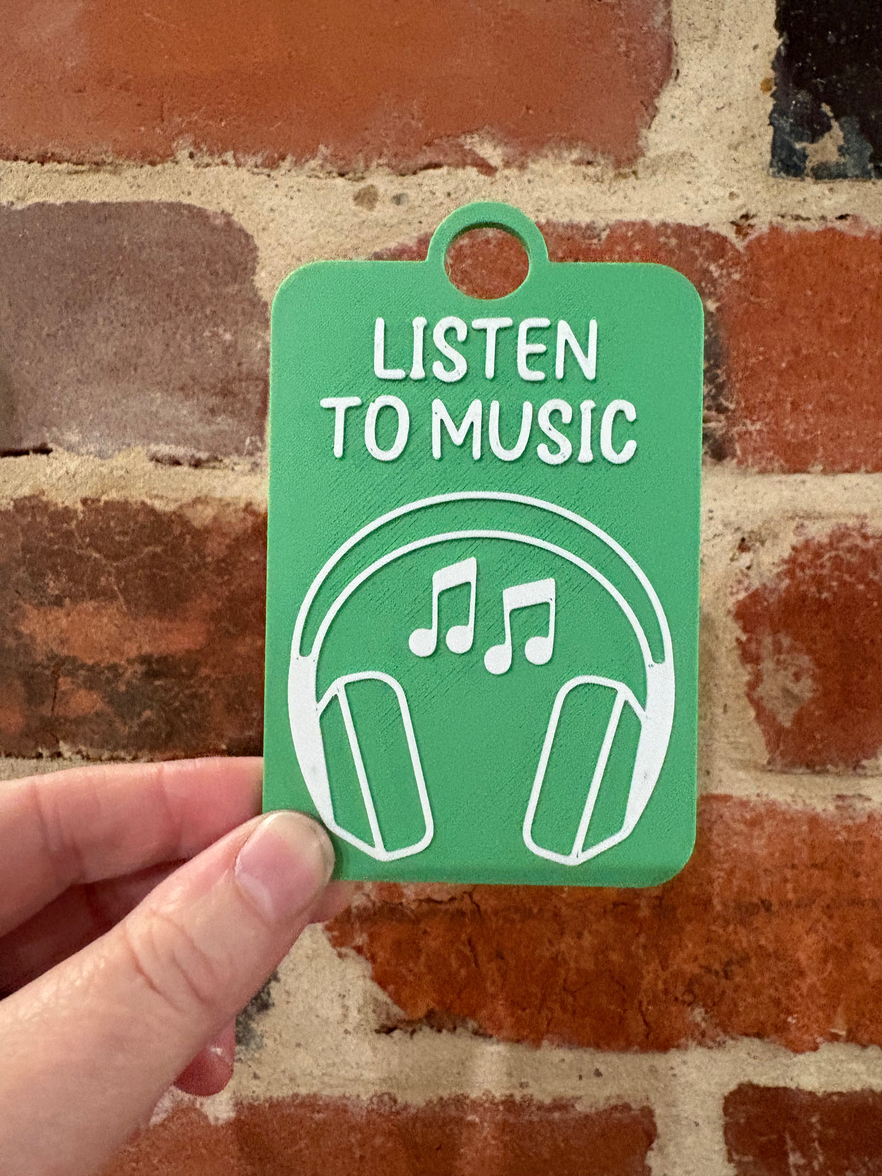 Listen To Music Individual TALKIES Card