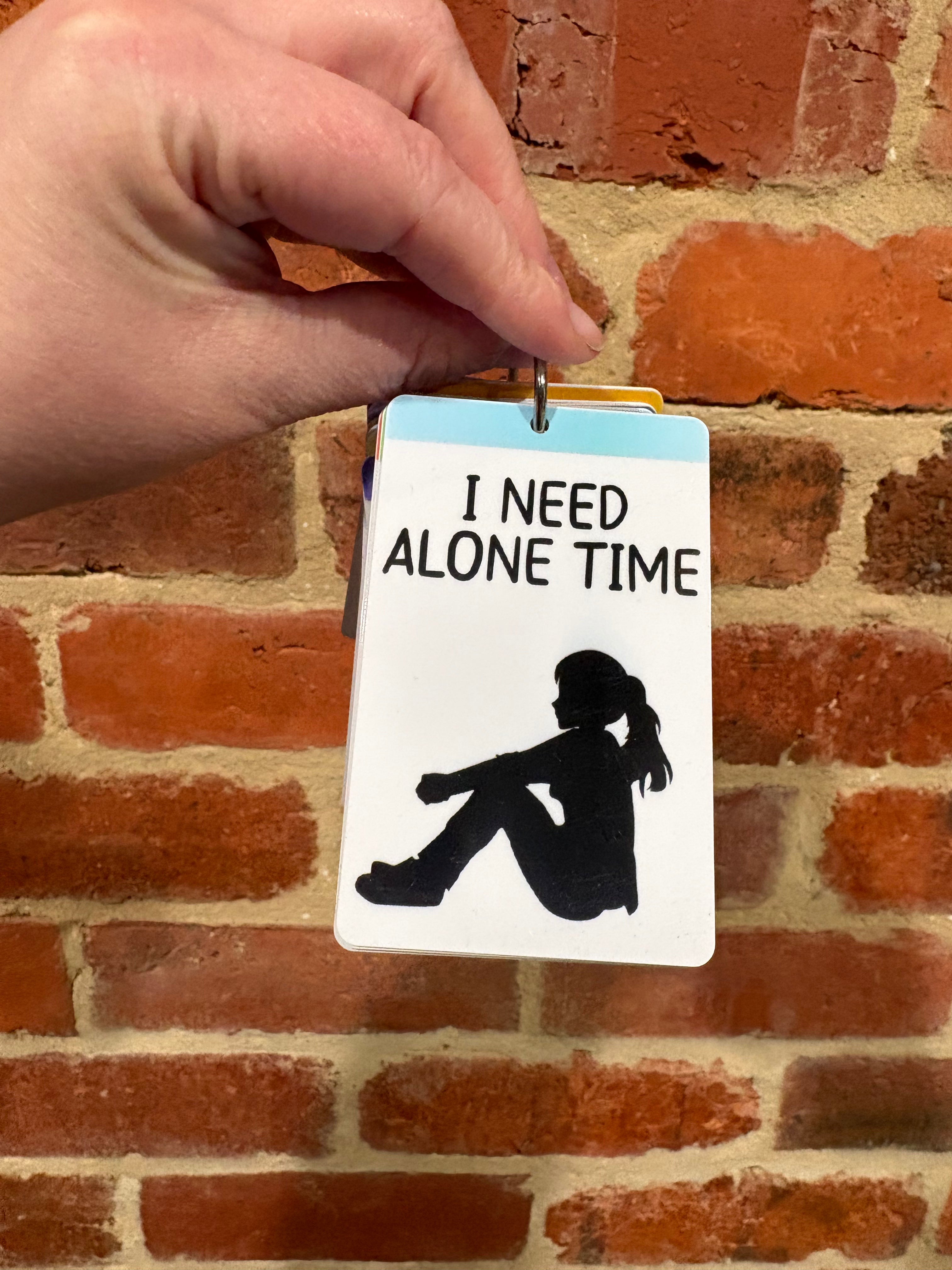 I Need Alone Time PVC Plastic Individual TALKIES Card