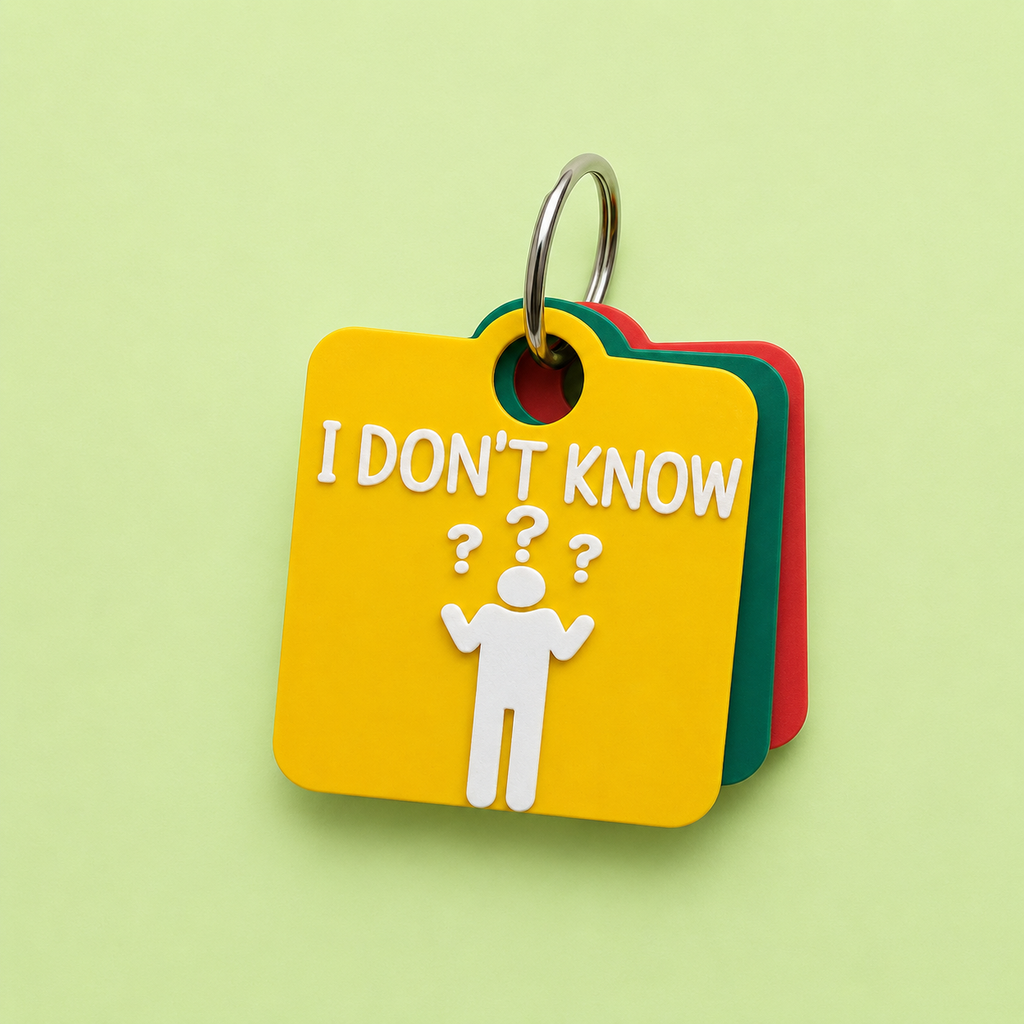 Yes, No, I Don't Know Talkies Set of 3 Cards