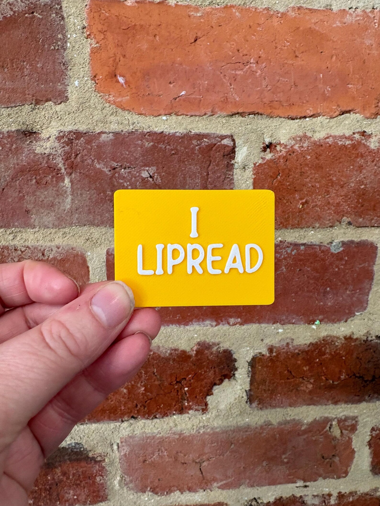 I Lipread TALKIES Badge Magnet or Pin