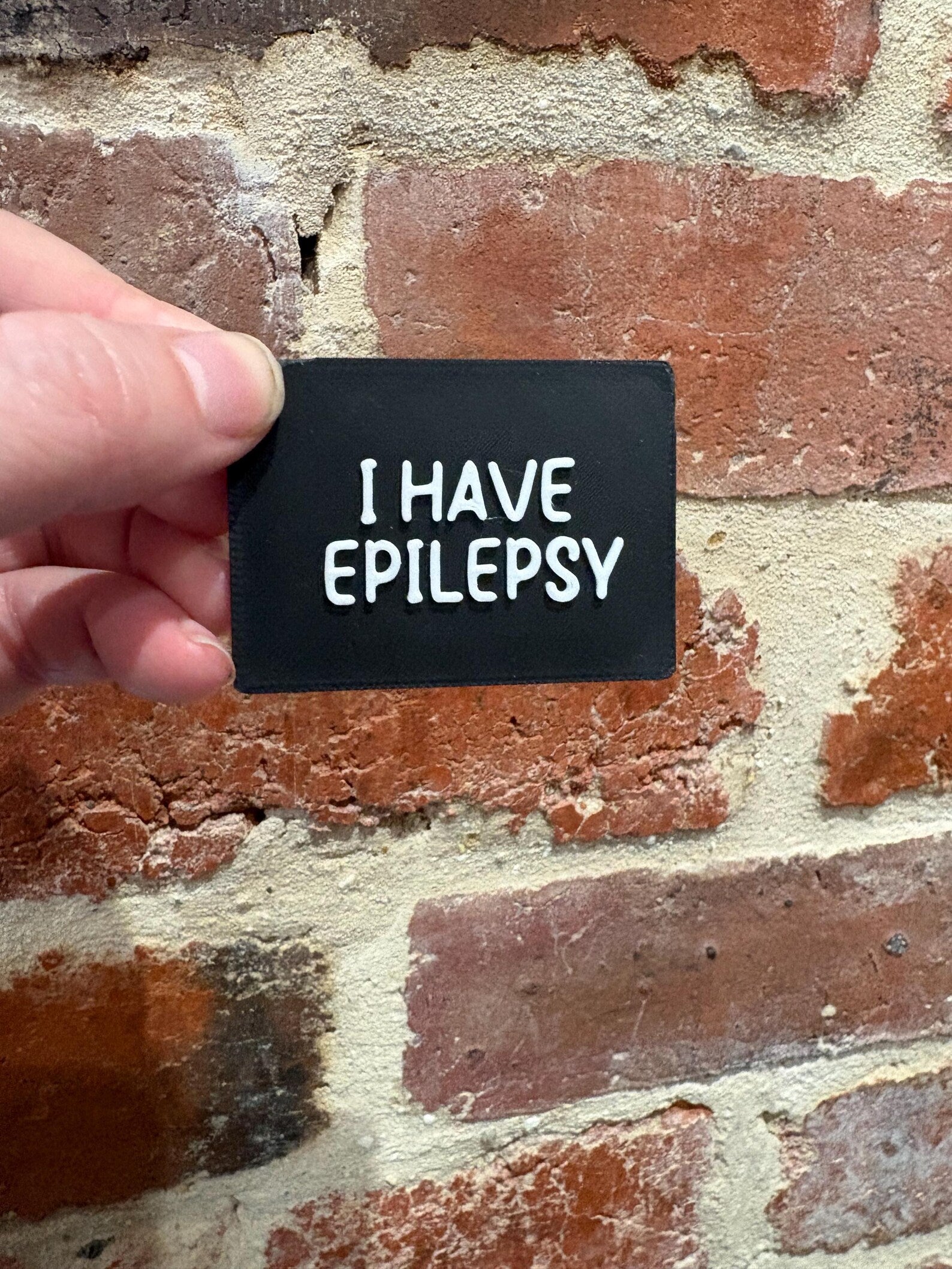 I Have Epilepsy TALKIES Badge Magnet or Pin