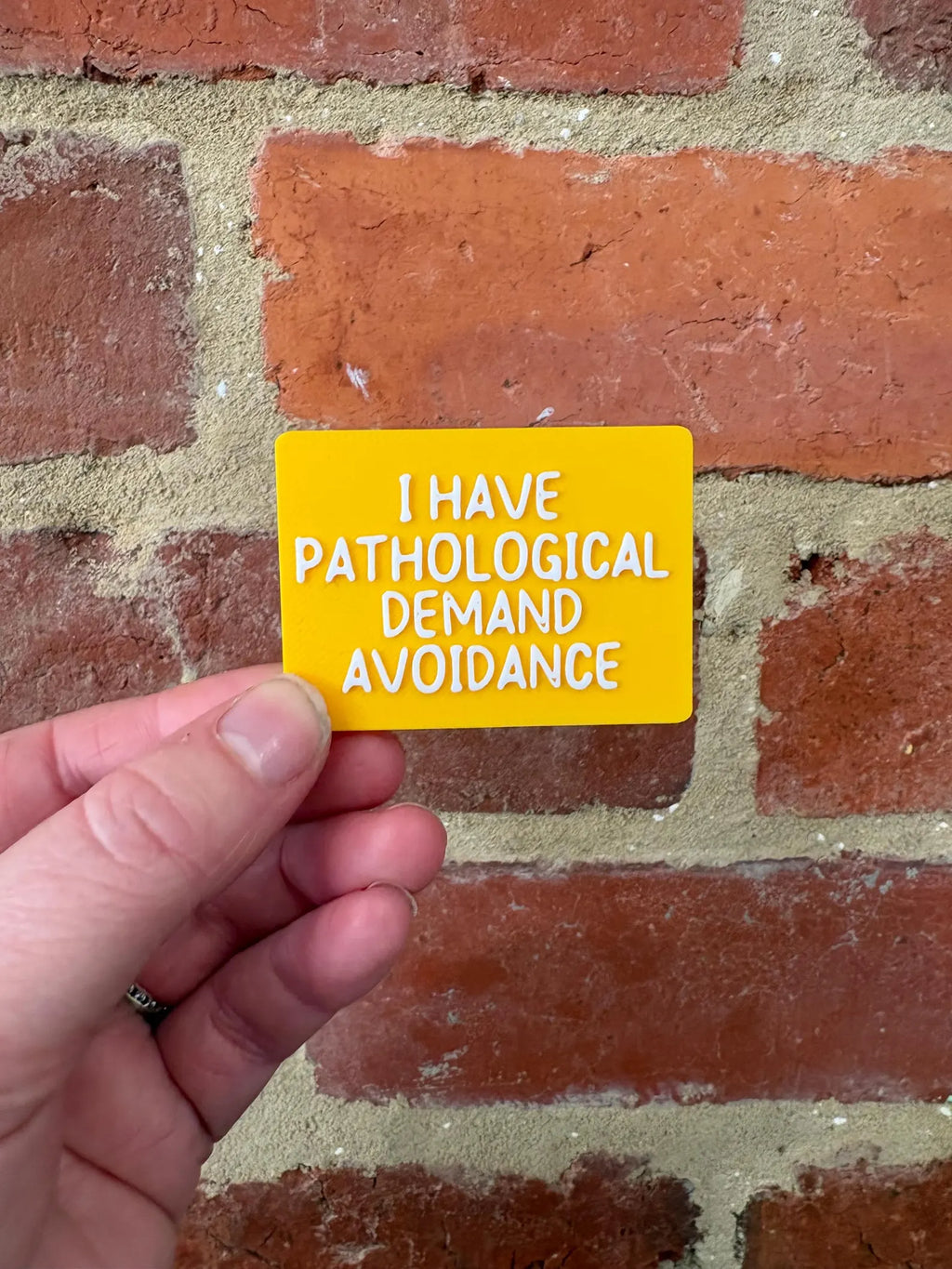I Have Pathological Demand Avoidance TALKIES Badge Magnet or Pin