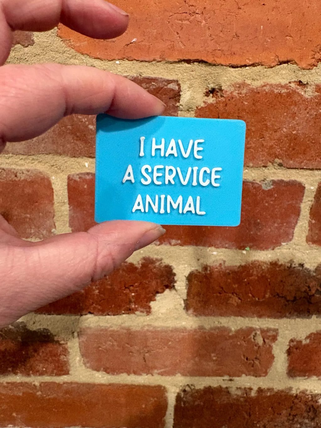 I Have A Service Animal TALKIES Badge Magnet or Pin