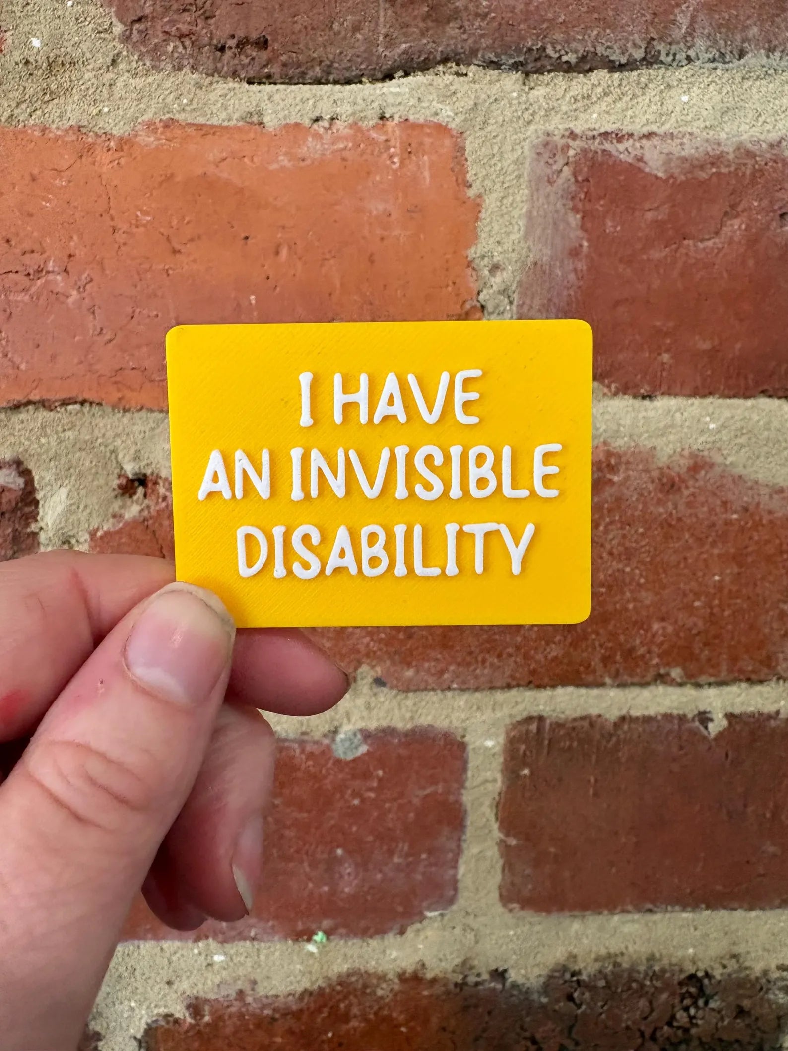 I Have An Invisible Disability TALKIES Badge Magnet or Pin