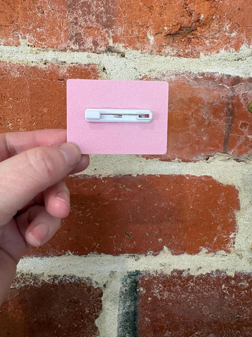 Deaf In Left Ear TALKIES Badge Magnet or Pin