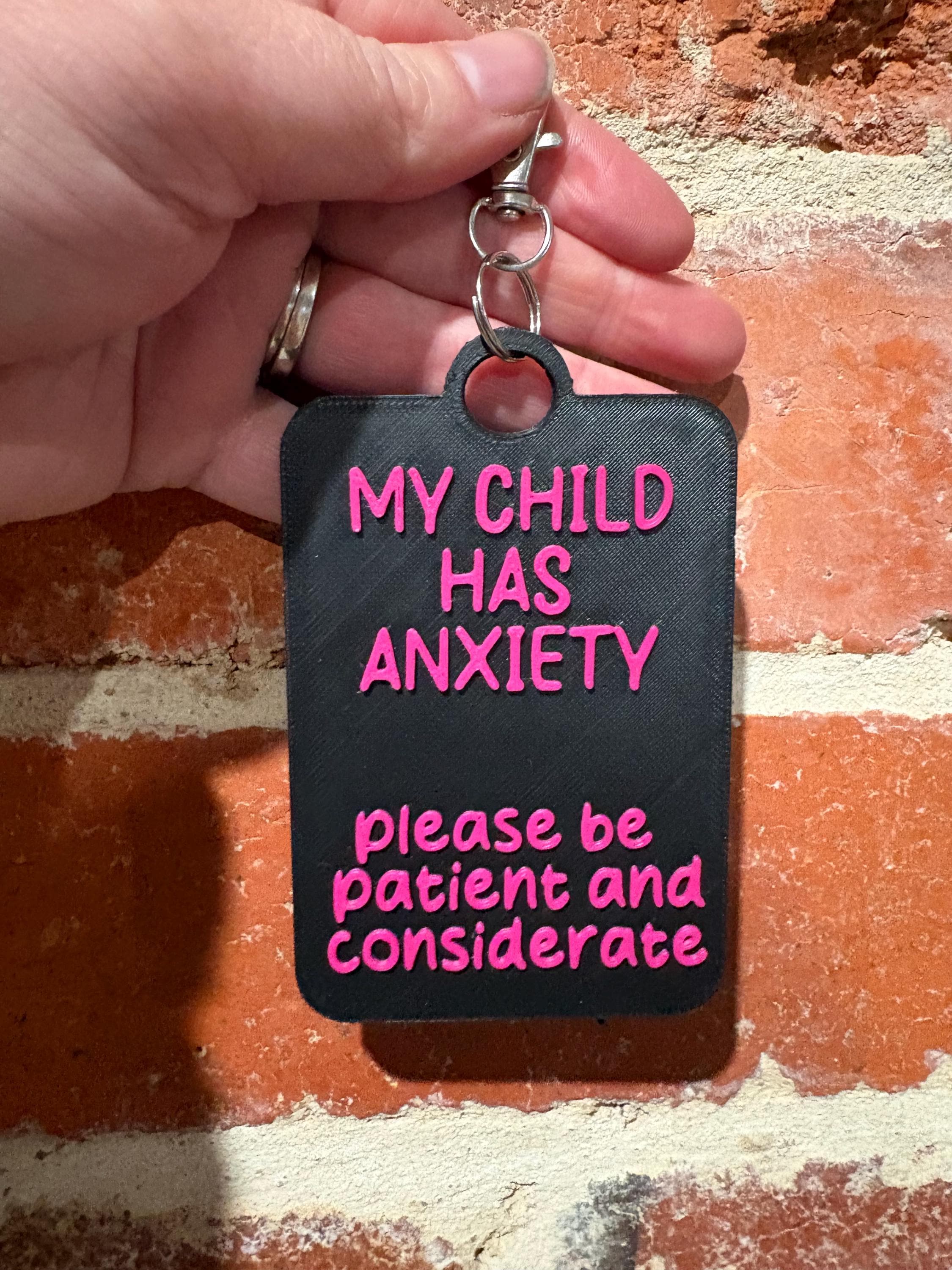 'My Child Has Anxiety' Talkies Awareness Tag