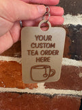 Custom TEA Order Text TALKIES Card
