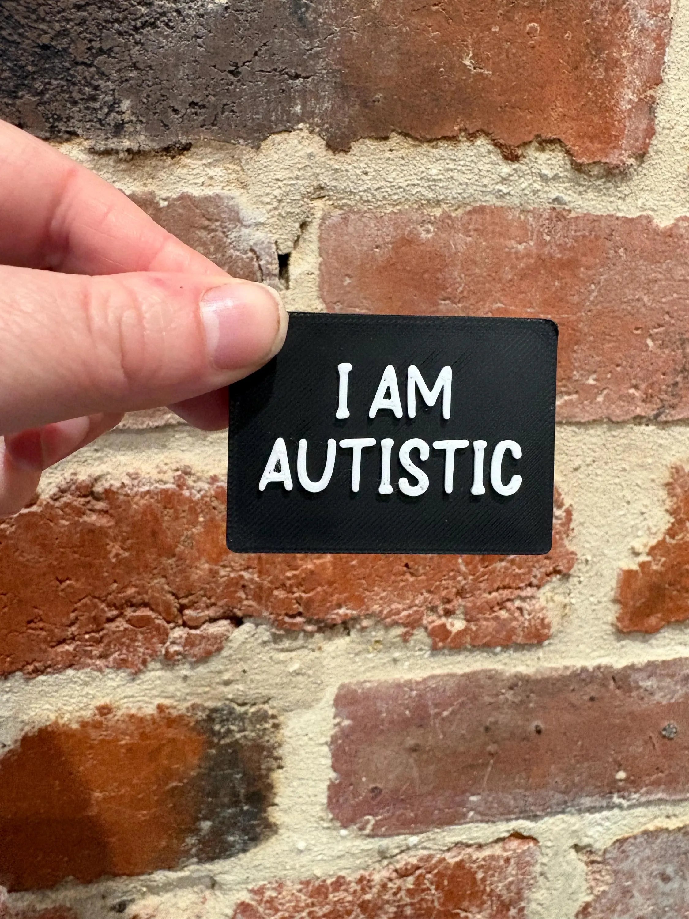 I Am Autistic TALKIES Badge Magnet or Pin