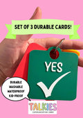 Yes, No, I Don't Know Talkies Set of 3 Cards