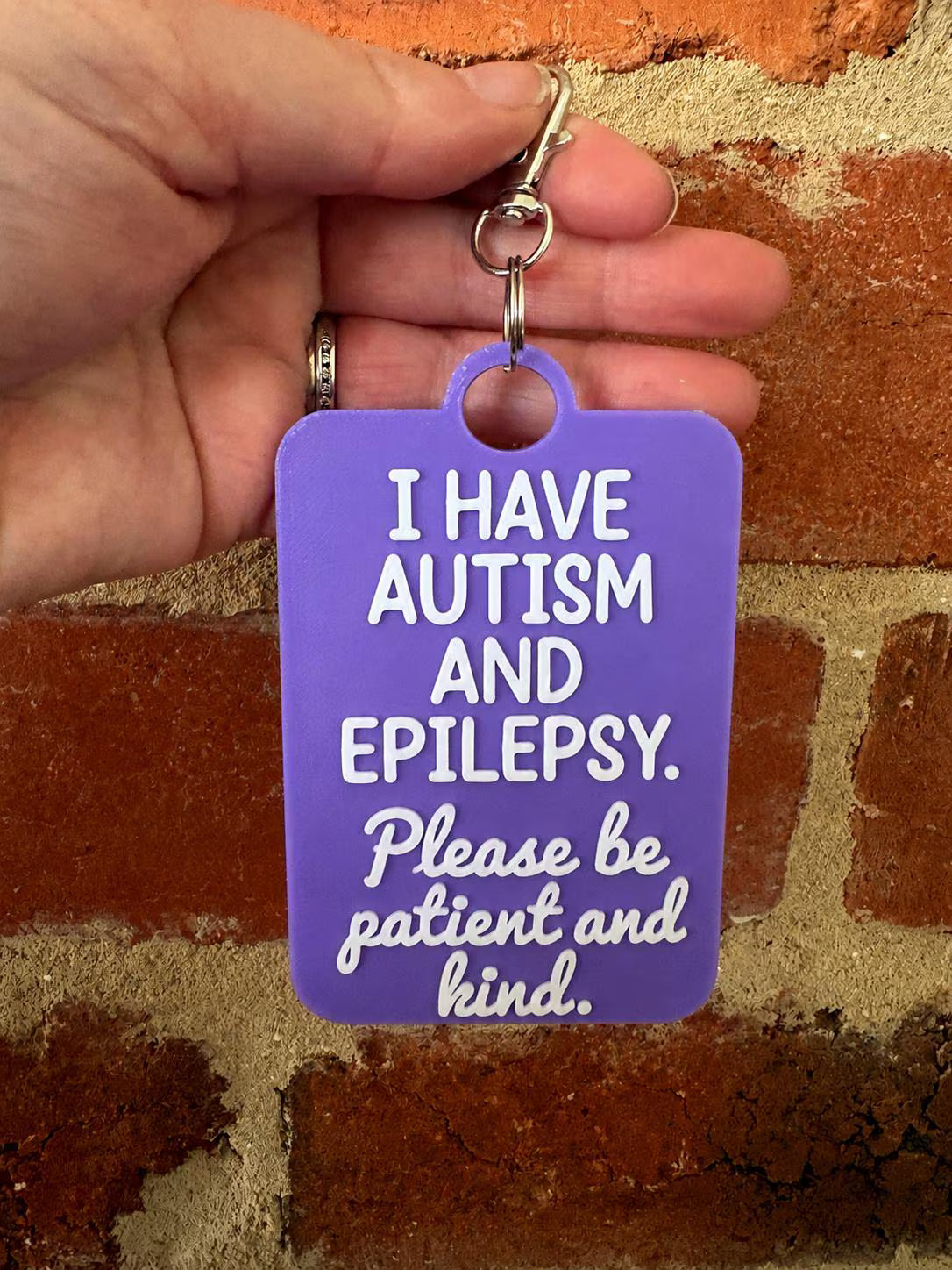 'I Have Autism and Epilepsy' Talkies Awareness Tag