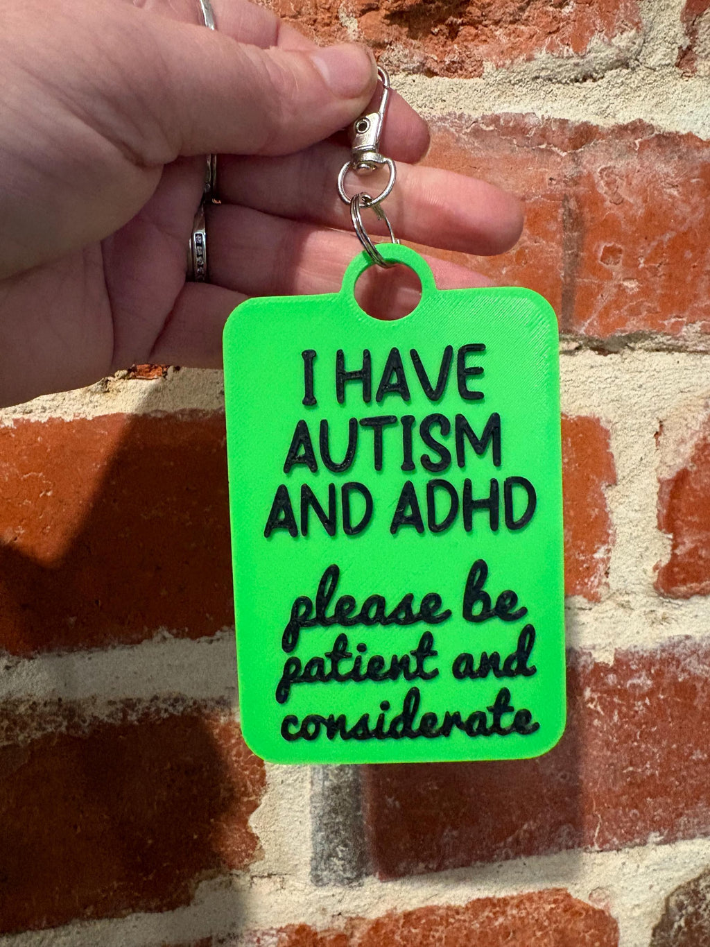 'I Have Autism and ADHD' Talkies Awareness Tag