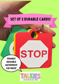 Stop, Go, Slow Down Talkies Set of 3 Cards