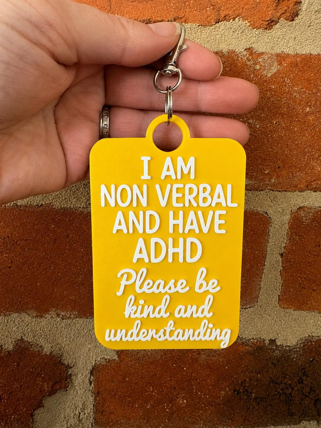 'I Am Non Verbal and Have ADHD' Talkies Awareness Tag