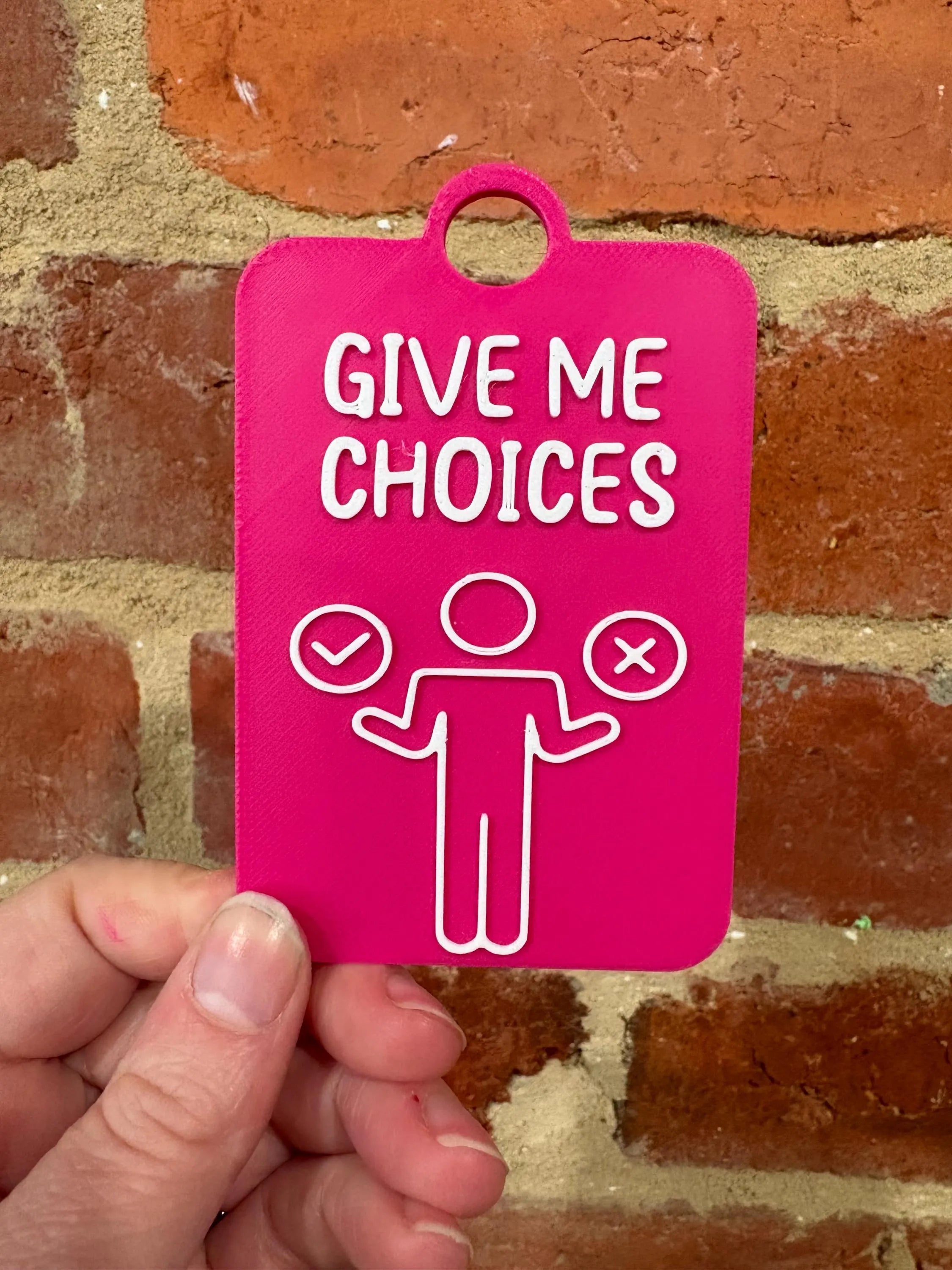 Give Me Choices Individual TALKIES Card