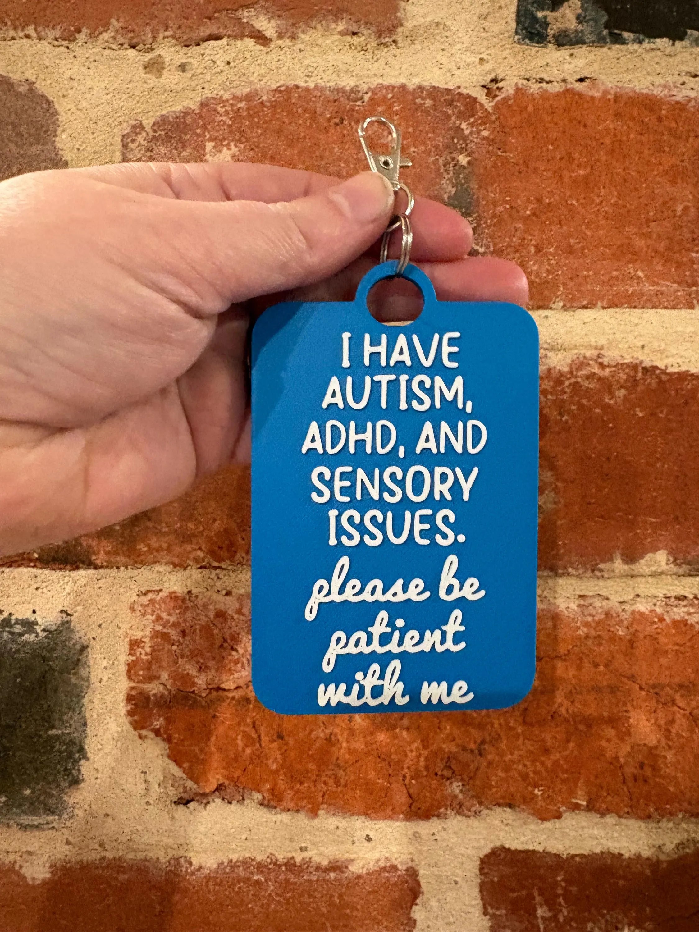 'I Have Autism, ADHD, and Sensory Issues' Talkies Awareness Tag