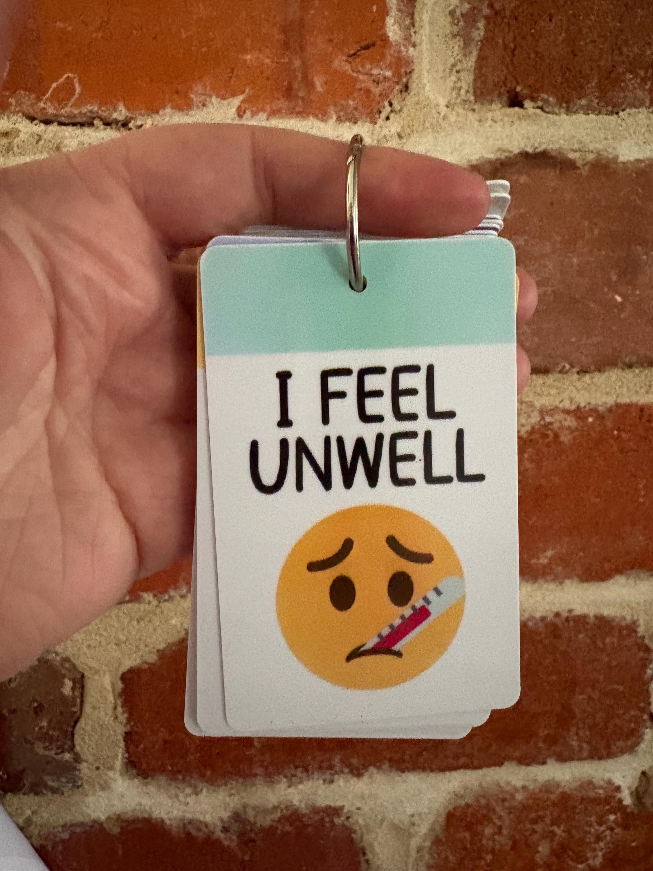 I Feel Unwell PVC Plastic Individual TALKIES Card