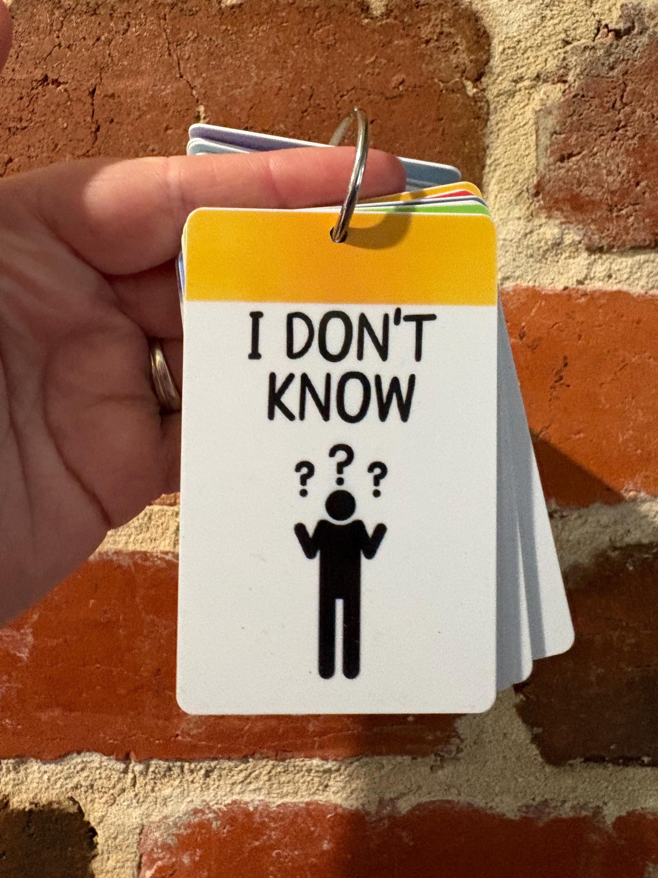 I Don't Know PVC Plastic Individual TALKIES Card