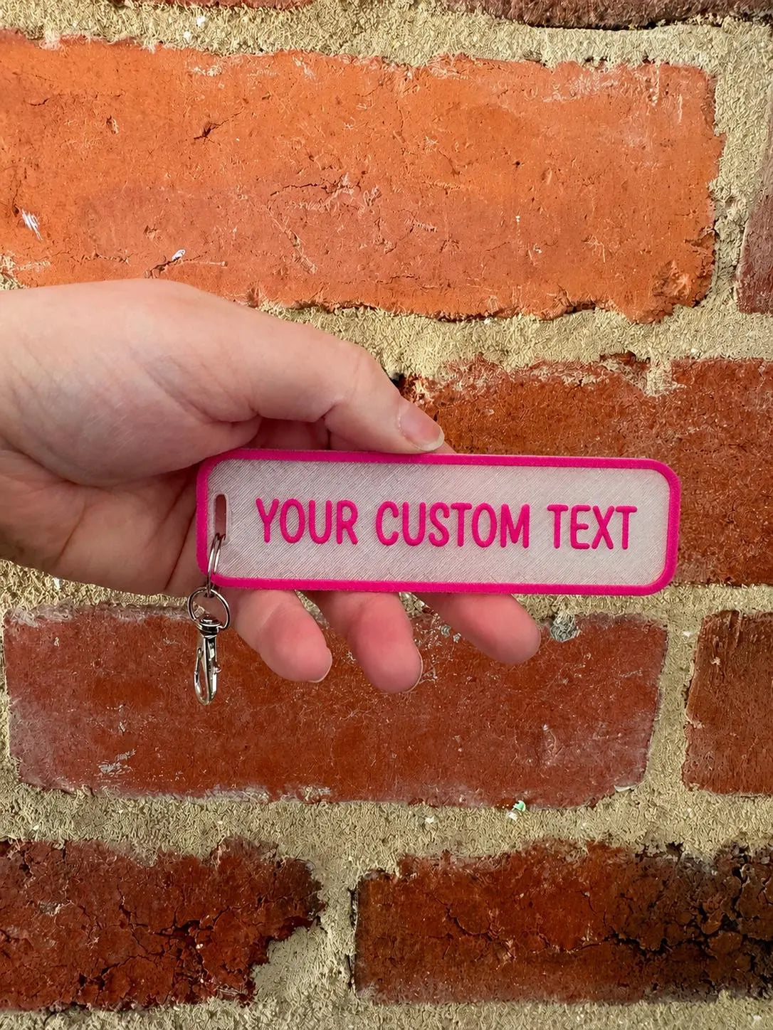 Custom Text Translucent TALKIES Keyring
