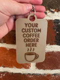 Custom COFFEE Order Text TALKIES Card