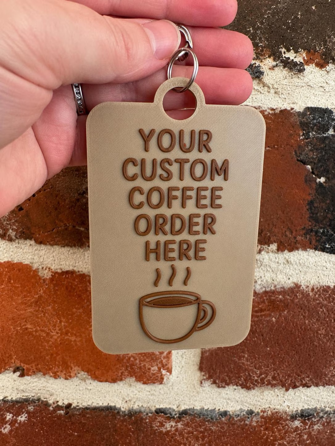 Custom COFFEE Order Text TALKIES Card