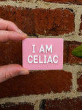 I Am Celiac TALKIES Badge Magnet or Pin