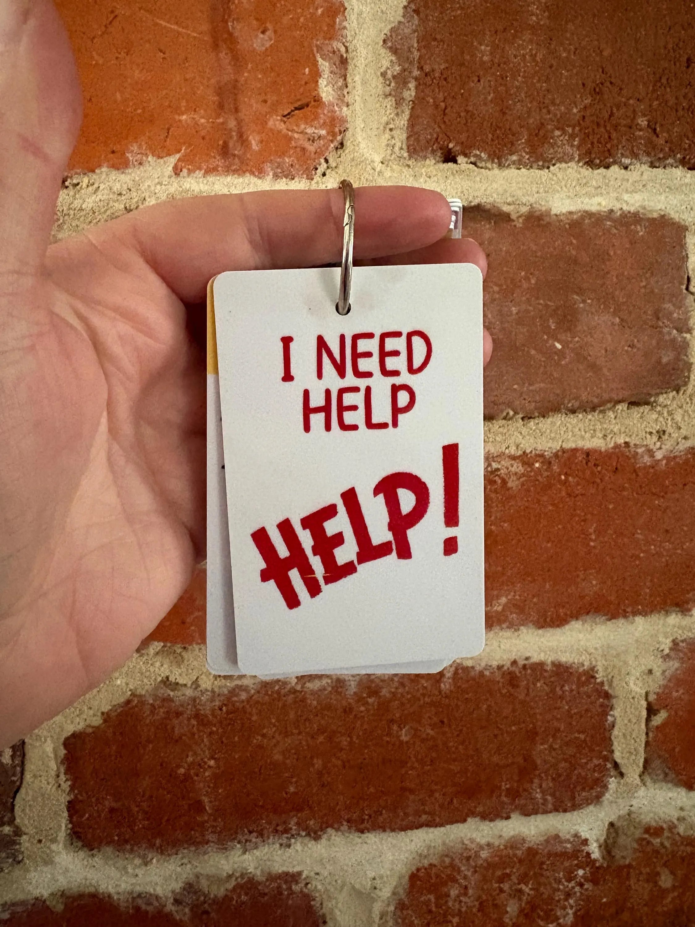 Help Me PVC Plastic Individual TALKIES Card