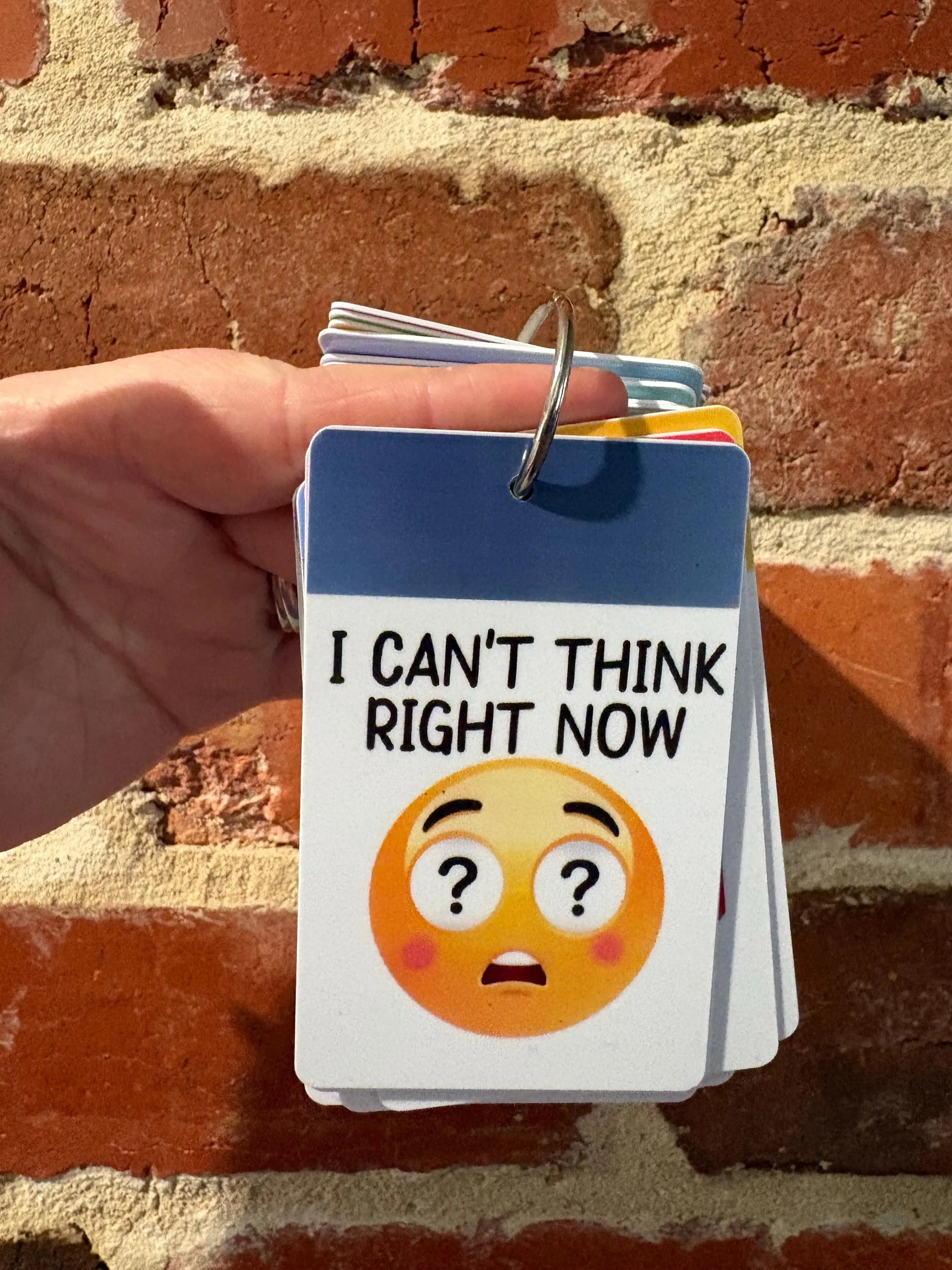 I Can't Think Right Now PVC Plastic Individual TALKIES Card