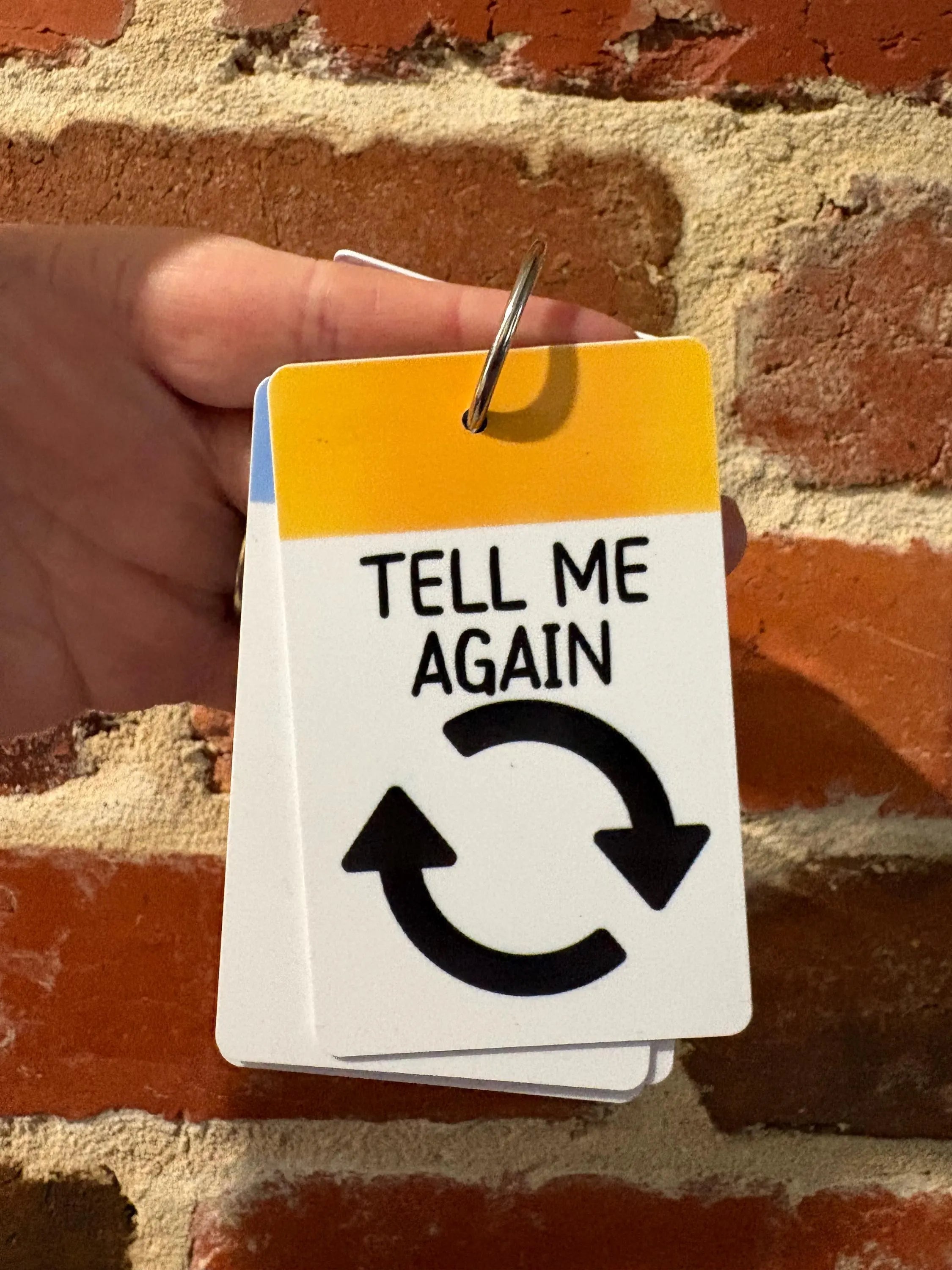 Tell Me Again PVC Plastic Individual TALKIES Card