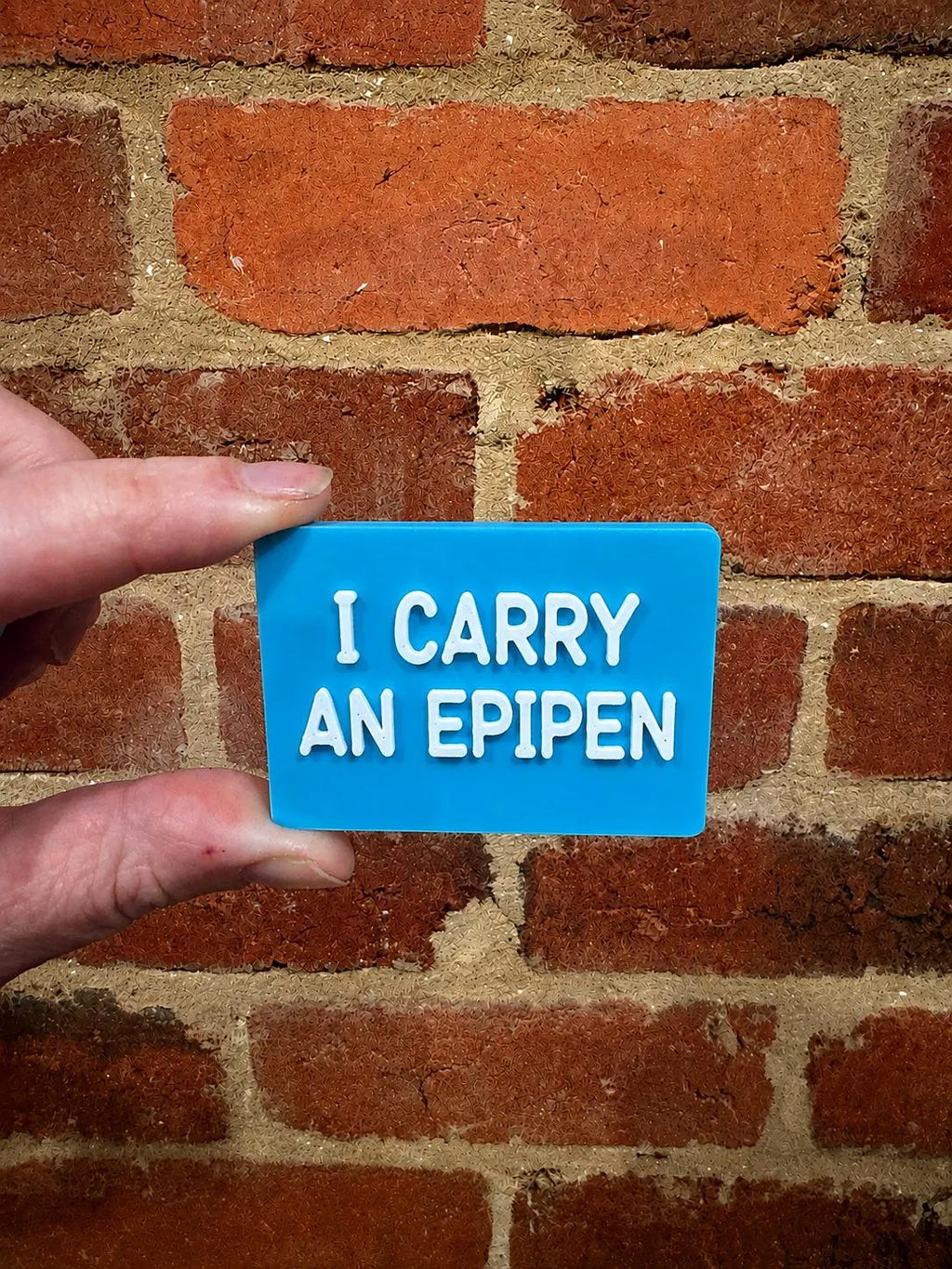 I Carry An Epipen TALKIES Badge Magnet or Pin