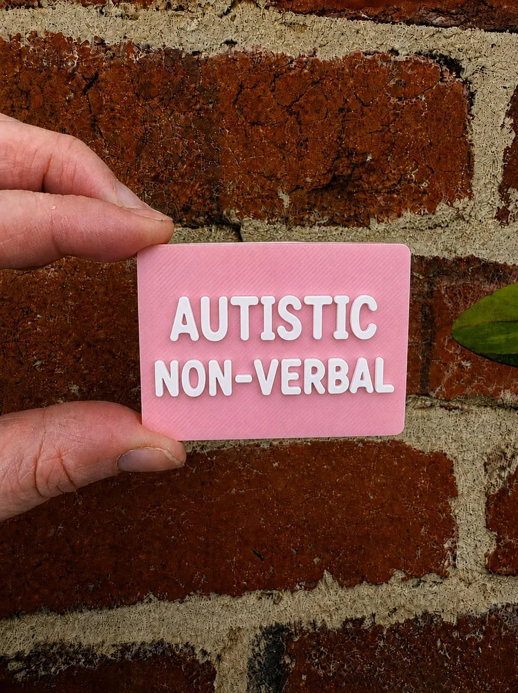 Autistic Non Verbal TALKIES Badge Magnet or Pin
