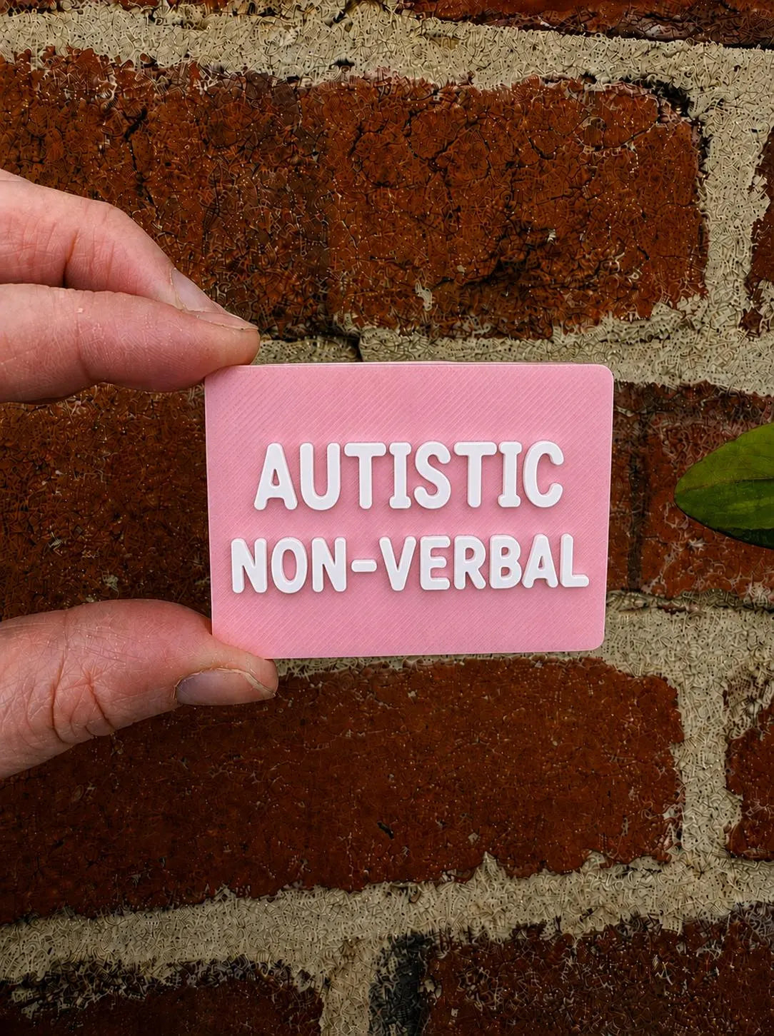 Autistic Non Verbal TALKIES Badge Magnet or Pin