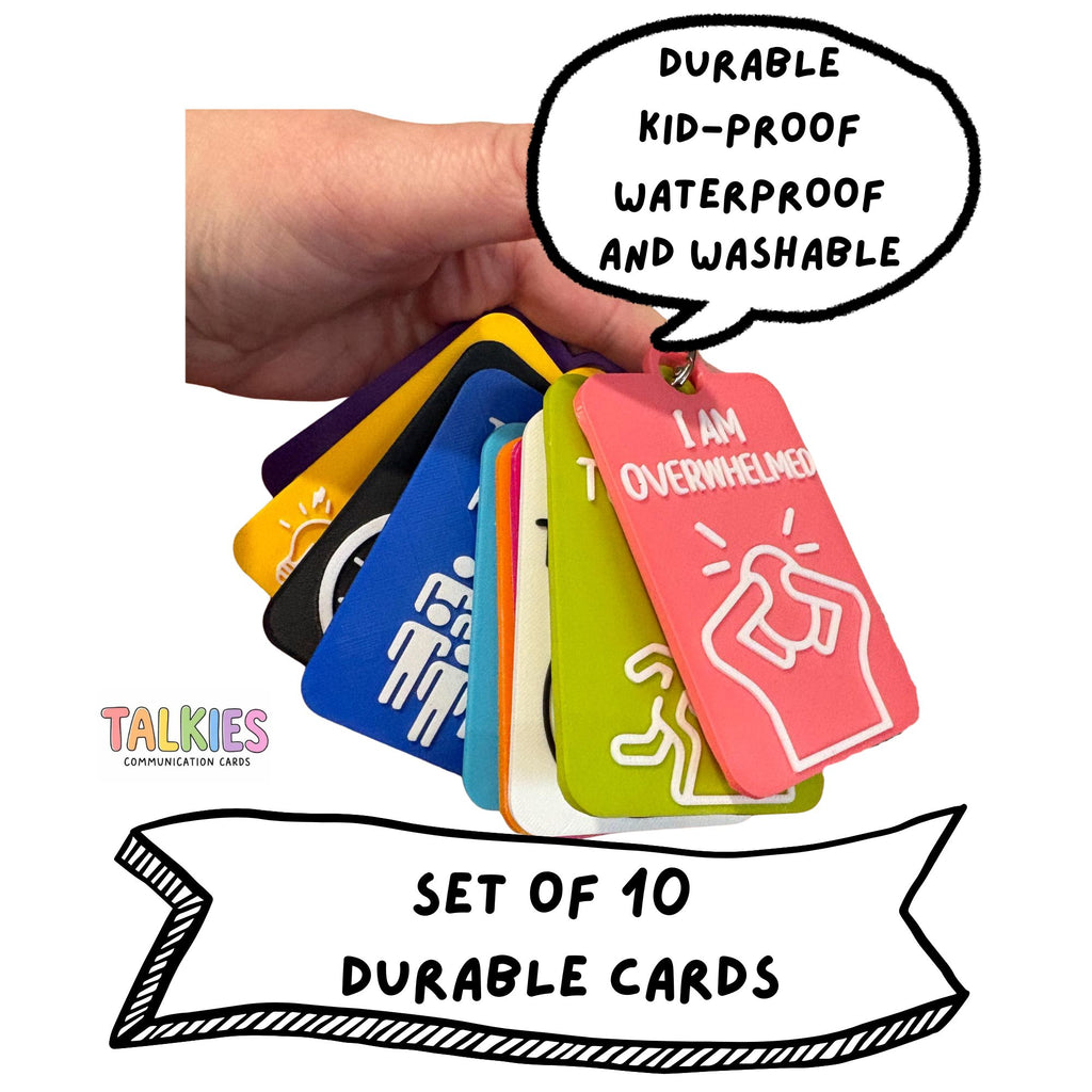 Overwhelm/ Sensory Overload Set of 10 TALKIES Cards