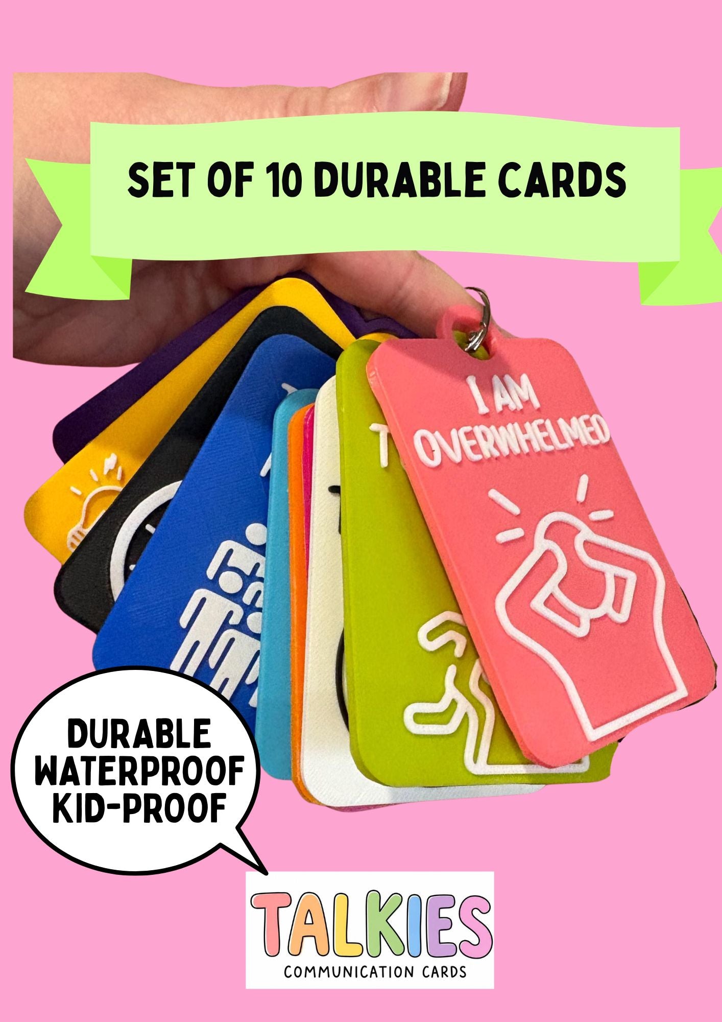 Overwhelm/ Sensory Overload Set of 10 TALKIES Cards