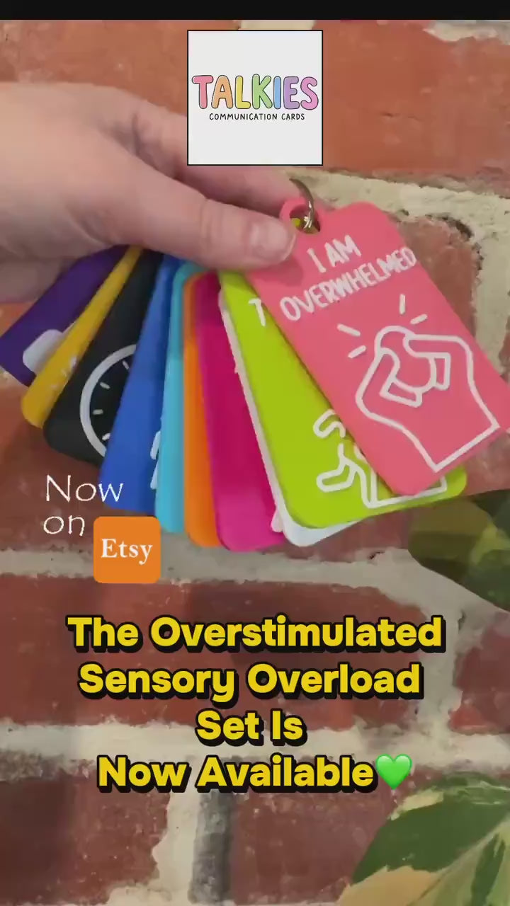 Overwhelm/ Sensory Overload Set of 10 TALKIES Cards