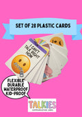 Full Set 28 PVC Plastic TALKIES Cards
