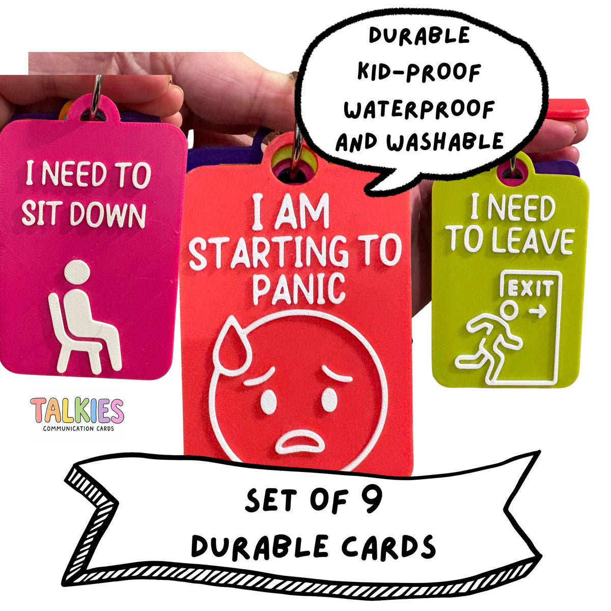 Anxiety Talkies Set of 9 Cards