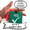 Yes, No, I Don't Know Talkies Set of 3 Cards