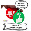 Yes No Thumbs Talkies Set of 2 Cards